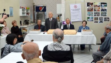 ２０日、サンパウロで開かれた記念集会の様子（共同）