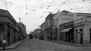 戦前のサンタイフィジェニア街（写真提供foto＝Casa de Guilherme de Almeida）