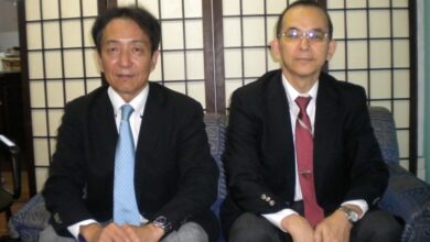 ＪＩＣＡの三次審議役（左）と室澤・聖事務所長