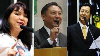 大田慶子下議、飯星ワルテル下議、西森ルイス下議