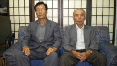 広瀬副会長（左）と新留相談役