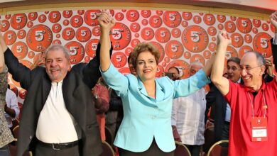 11日のＰＴ党大会でのジウマ大統領ら（Ricardo Stuckert/Instituto Lula）