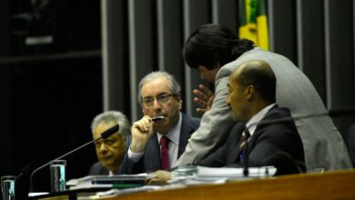 １５日のクーニャ下院議長（Wilson Dias/Agência Brasil）