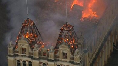 消火体制の不備が大惨事を招いた（炎上するポルトガル語博物館）／（Bombeiros do Estado de Sao Paulo）