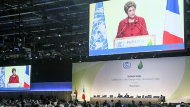 ＣＯＰ２１の総会で演説するジウマ大統領（Roberto Stuckert Filho/PR）