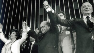 １９８５年、ＰＭＤＢのタンクレード・ネーヴェス氏が大統領選に勝利した瞬間（Célio Azevedo）