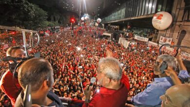 ピーク時で８万人を超える数が集ったＰＴ支持のデモ（Ricardo Stuckert/Instituto Lula）