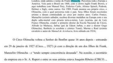 論文『CIRCO-TEATRO NO SEMI-ARIDO BAIANO (1911-1942)（バイアの半砂漠地帯のサーカス劇場』のオリメシャ家について書いた部分