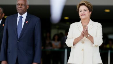 １４年伯国訪問時のジョゼ・エドゥアルド大統領（左）（Roberto Stuckert Filho/PR）