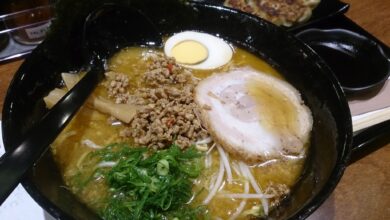 お勧めの一つ、ピリ辛の赤味噌ラーメン