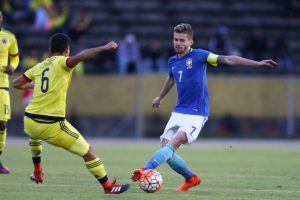 Ｕ２０ブラジル代表の対コロンビア戦（Lucas Figueiredo/CBF）