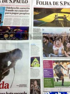 ブラジルの新聞でも連日一面の写真と特集ページで紹介されたロラパルーザ