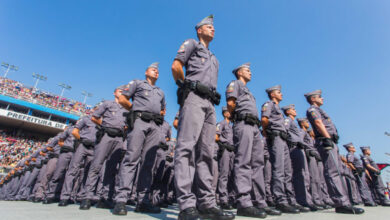 ５月に行われたサンパウロ州軍警隊員養成学校卒業式の様子（Alexandre Carvalho/A2img Doação）