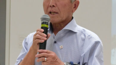 挨拶した五十嵐さん