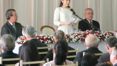 歓迎昼食会でお言葉を述べられた眞子さま