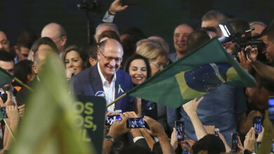 ４日の党大会でのアウキミン氏（José Cruz/Agencia Brasil）