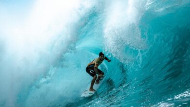 １７日のハワイでのメジーナ（Gabriel Medina WSL/ED SLOANE）