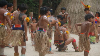 伝統舞踊を披露するクイクロ族