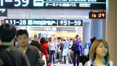 成田国際空港の搭乗ゲートの様子