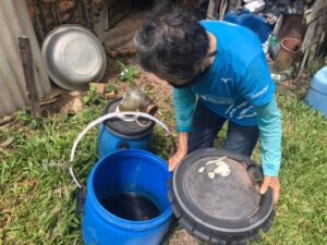 自作肥料の木酢液